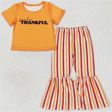 Thankful Girls Clothes Fall Kids Sibling Clothing Boys Sets Bspo0167 G