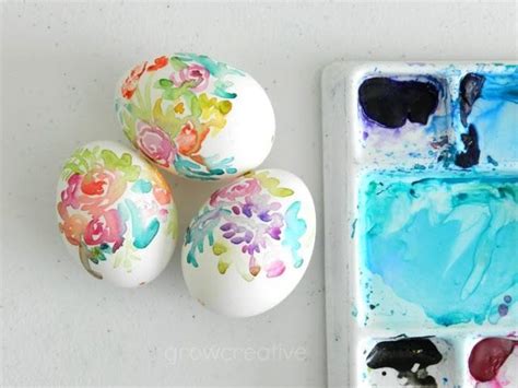 Watercolor Flower Easter Eggs Elise Engh Studios Easter Egg