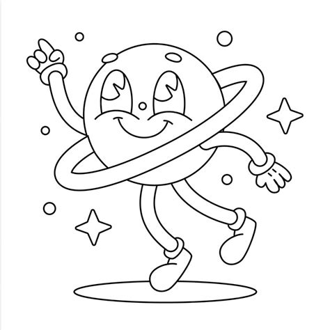 Premium Vector | Vector cute planet Coloring book cartoon isolated on ...