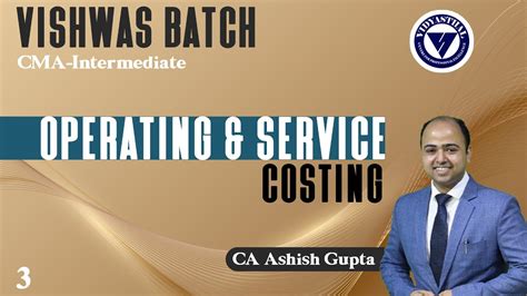 Operating Costing Service Costing Part Cma Inter Vishwas