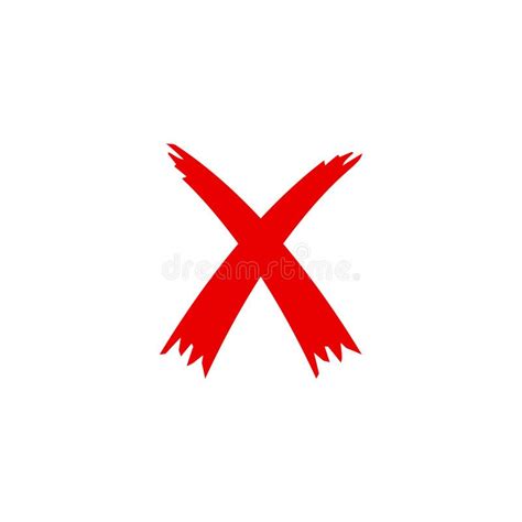 Cross Icon Flat Vector Design Cancel Symbol Stock Vector
