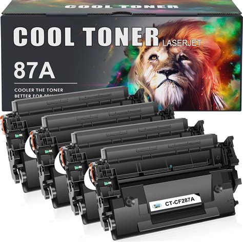 Cf287a 87a Black Toner Cartridge 4 Pack Compatible