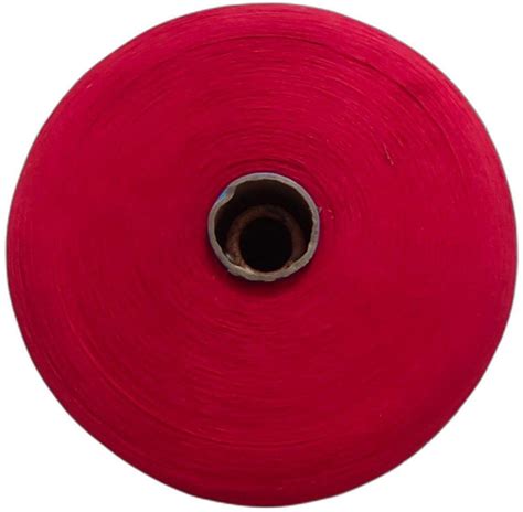 Red Ring Spun 20S Recycled Dyed Open End Yarn For Weaving For Knitting