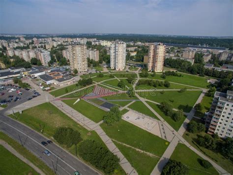 Aerial View of Kalnieciai District in Kaunas Stock Photo - Image of ...
