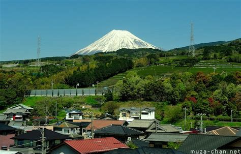 Glimpse of Mount Fuji over the Shizuoka hills