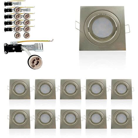 Set Supporti A Soffitto Supporto Led Orientabile Da Incasso Quadrato