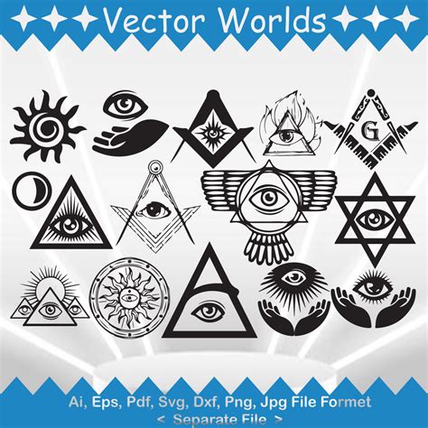 Masonic Eye Symbol Svg Vector Design Masterbundles