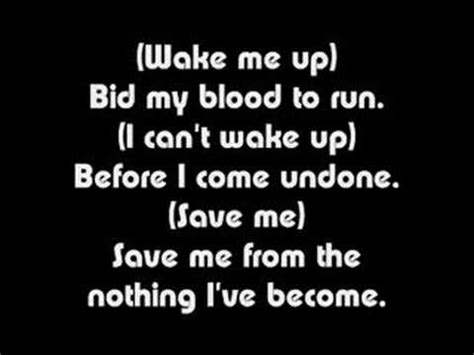 Wake Me Up Inside (Bring Me To Life) Lyrics | Bring me to life, Life ...