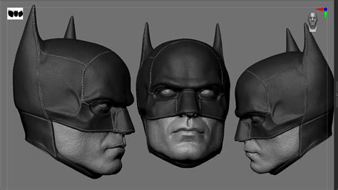 Archivo Stl Robert Pattinson Máscara De Batman En La Cabeza 🦸‍♂️・objeto De Impresión 3d Para