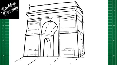 How To Draw Arc De Triomphe Easy Step By Step Youtube