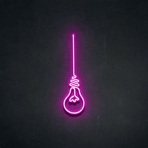 Light Blue 'Lightbulb Moment' Neon Sign - Size 75cm | Neon signs, Pink neon lights, Light bulb icon