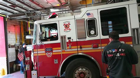 Fdny Tower Ladder Returning To Quarters And Engine Spare