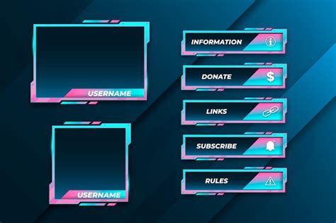 Premium Vector Twitch Stream Panels