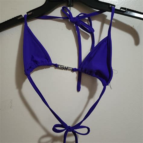 I AM GIA Purple Bikini Top Has The Silver GIA Logo Depop