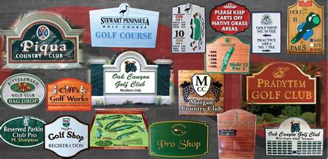 Golf Course And Country Club Signs And Plaques