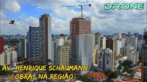 Drone voa em Pinheiros Obras na região da Avenida Henrique Schaumann