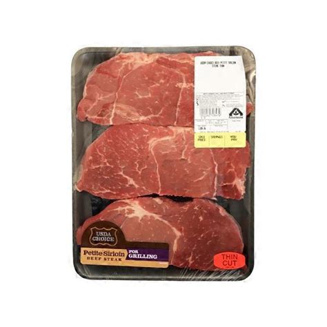 Albertsons Usda Choice Petite Sirloin Beef Steak For Grilling Lb