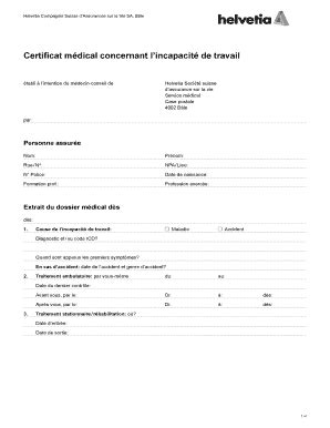 Remplissable En Ligne Certificat Mdical Incapacit De Travail