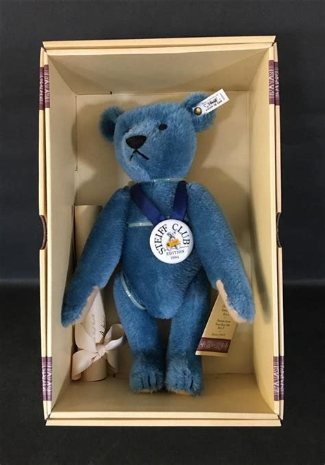 Lot 13½ STEIFF 1994 CLUB EDITION BLUE MOHAIR ORIGINAL TEDDY BEAR