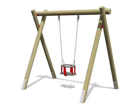 Midi Single Junior Swing Frame Wooden Outdoor Play Equipment