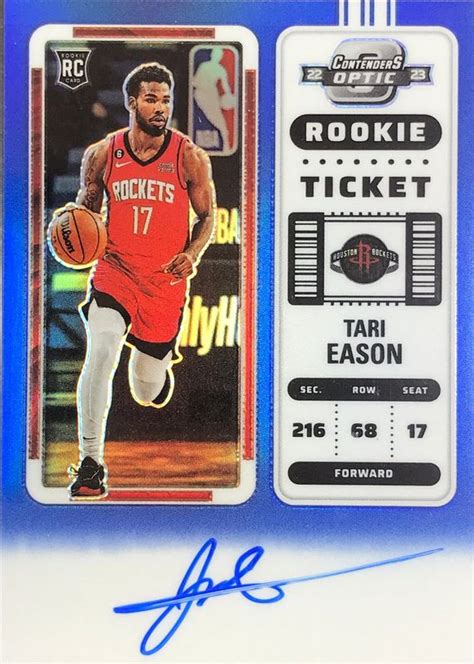 Tari Eason Contenders Optic Rookie Ticket Auto Blue