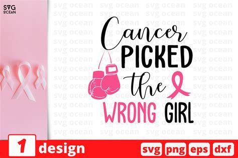 Cancer Picked The Wrong Girl Svg Cut File By Svgocean Thehungryjpeg