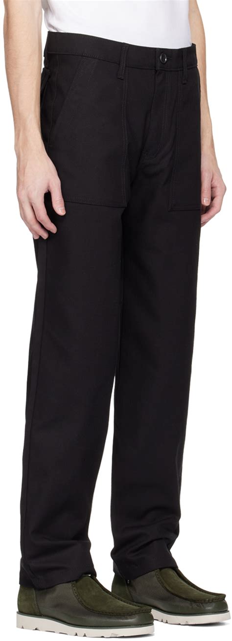 Naked Famous Denim Black Work Trousers Naked And Famous Denim