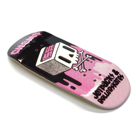 Chems X Dk Cubic Skull Pink Fingerboard Deck Popsicle Shape Exodus