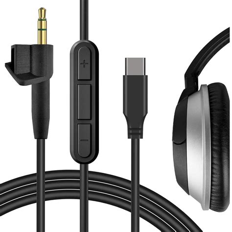 Geekria QuickFit USB C Digital To Audio Cable With Mic For Bose Around