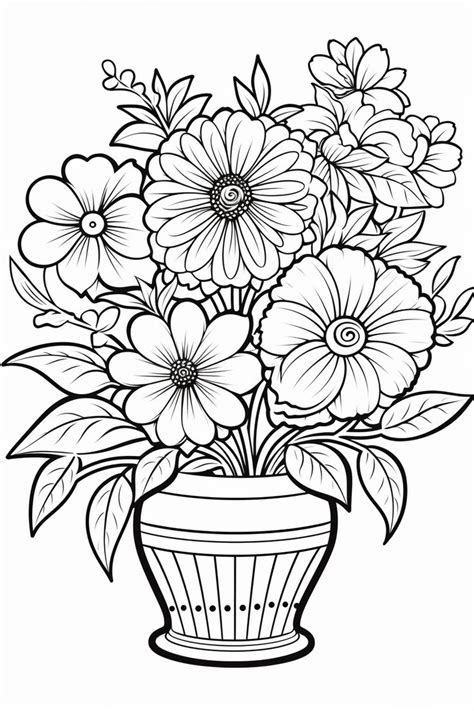 Pin by Theresa Søndergaard on Lyngemt in 2024 Flower coloring pages