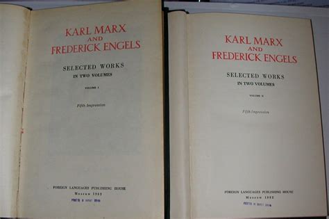 Amazon Co Jp Karl Marx And Frederick Engels Selected Works In Two