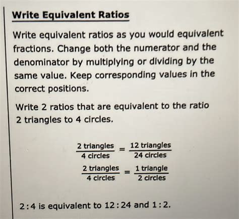 Solved: Write Equivalent Ratios Write equivalent ratios as you would ...