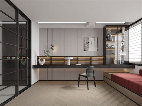 东方语汇下的现代住宅 Behance in 2024 Study room design Condo interior