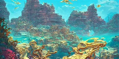 Fantastical Underwater Forest By Eywind Earle And Stable Diffusion