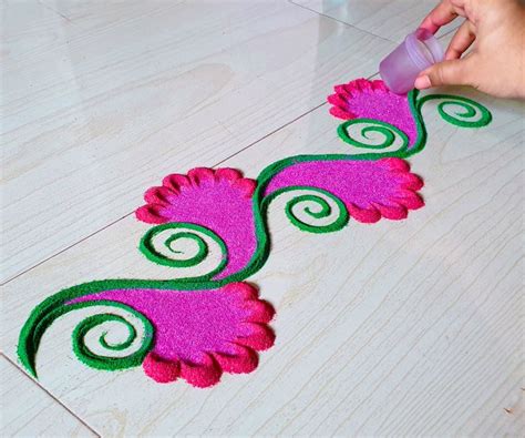 Border Rangoli Designs | Diwali Rangoli Designs | Simple Border Rangoli | Rangoli B… | Small ...