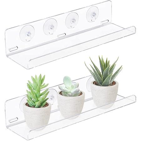 Amazon Pack Suction Cup Shelf For Plants Window Inch