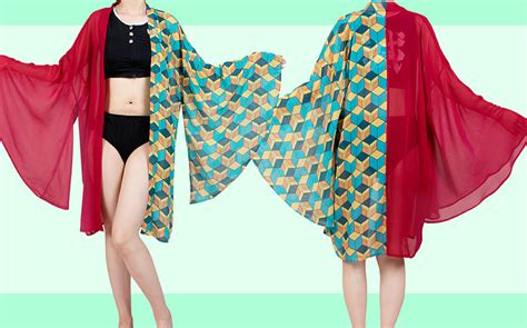 Anime Demon Slayer Nezuko Shinobu Kimetsu No Yaiba Swimsuit Cosplay Kimono Bikini Cover Up Women