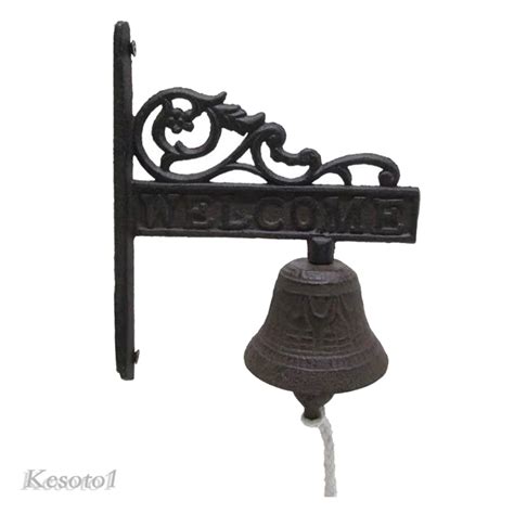 Kesoto1 Cast Iron Door Bell Outdoor Dinner Bells Hanging Garden Bell