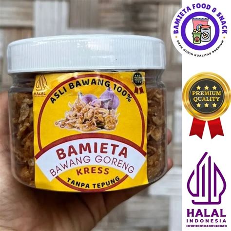 Jual Bawang Goreng ASLI 100 Premium Kriuk Ukuran S Toples 400ml