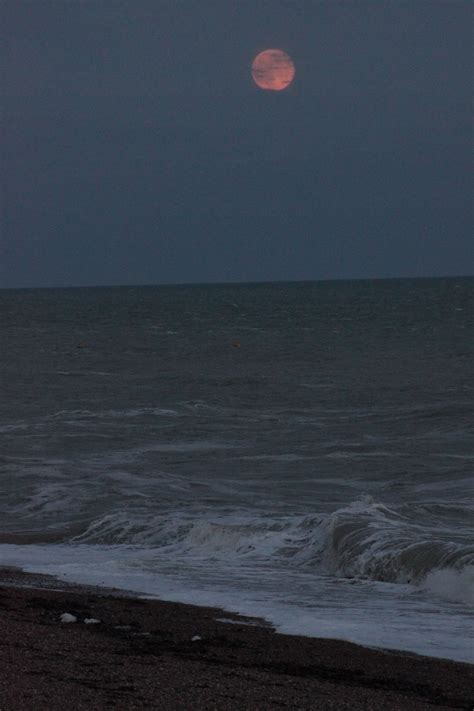 Super Moon over Brighton Beach