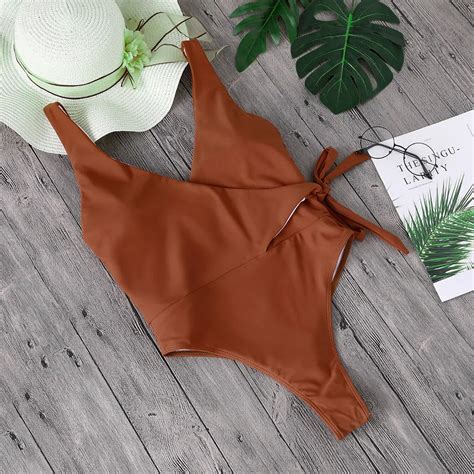 2018 Sexy Solid Swimsuit Women Swimwear Push Up Bathing Suit Five