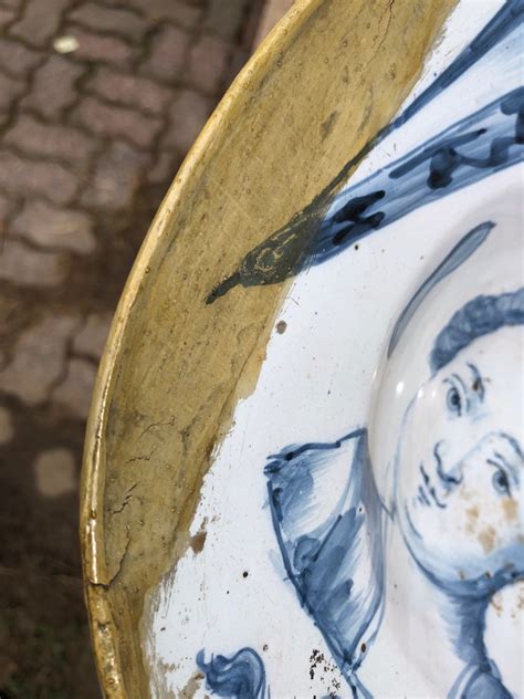 A Very Rare Circa 1700 English Glazed Earthenware Barbers Bowl