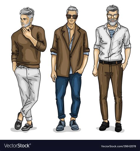 Young Man Models Royalty Free Vector Image Vectorstock