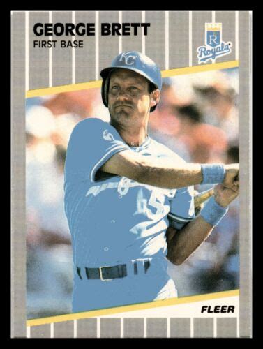 1989 Fleer George Brett HOF Royals 277 Mint EBay