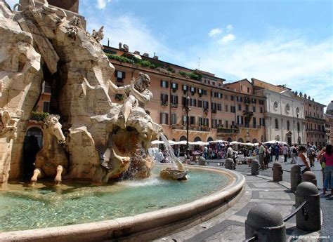 Piazza Navona Piazza Navona Fountain Of The Four Rivers Detail