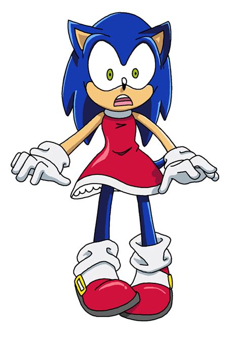 Sonic In Amys Dress By Aishapachia On Deviantart