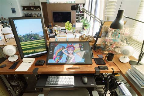 Decked Out Home Office Featuring The New Wacom Cintiq Pro 27 Art