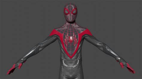 Spider Man Miles Morales 3d Model Rigged Cgtrader