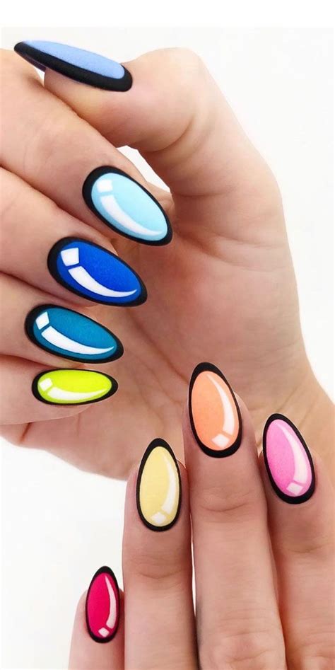 Pop Art Nails Pop Art Nail Ideas Pop Art Nails Comic Book Nails