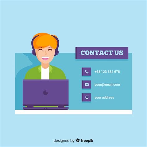 Neem Contact Met Ons Op Gratis Vector